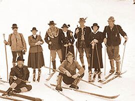 die Anfänge des Ski fahrens